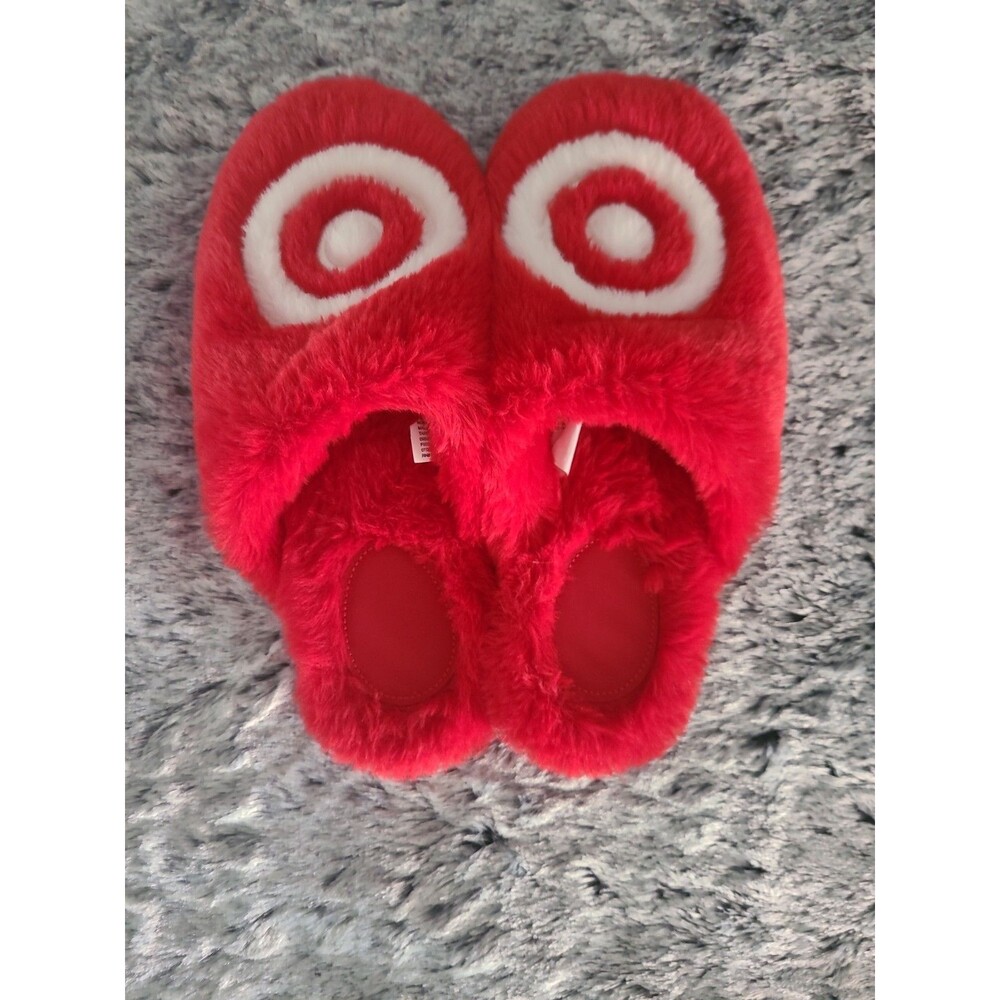 Wondershop Bullseye Scuff Slippers Target White Logo New Without Box Size M